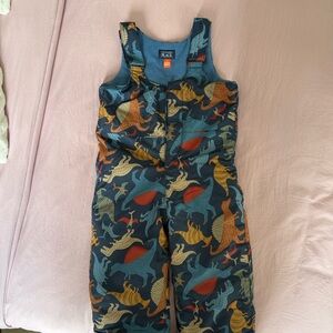 The Children's Place Colorful Dinosaur Overalls